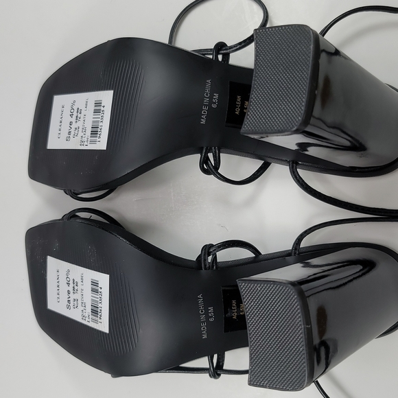 AQUA Women's Leah Ankle Tie High Heel Sandals. - Picture 6 of 8